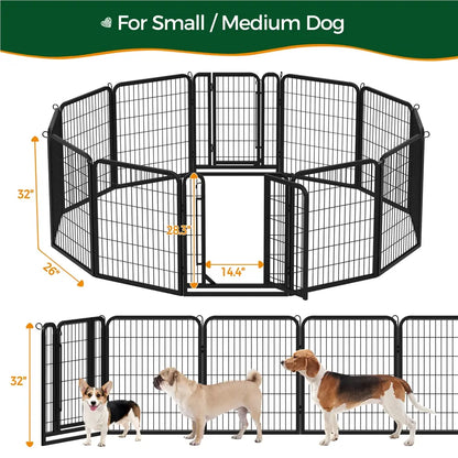 [Heavy Duty] Dog Playpen6/8/12/16 Panels Metal Pet Playpen