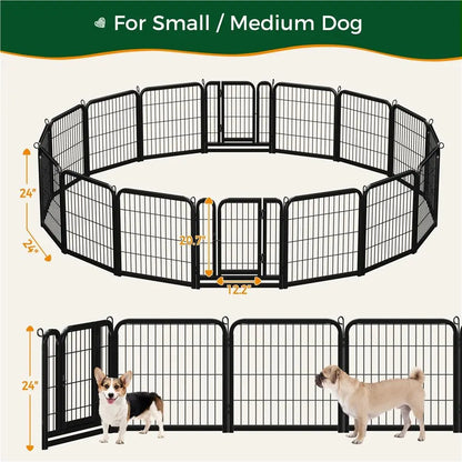 [Heavy Duty] Dog Playpen6/8/12/16 Panels Metal Pet Playpen
