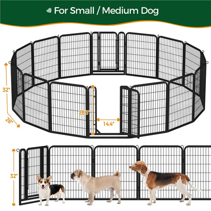 [Heavy Duty] Dog Playpen6/8/12/16 Panels Metal Pet Playpen