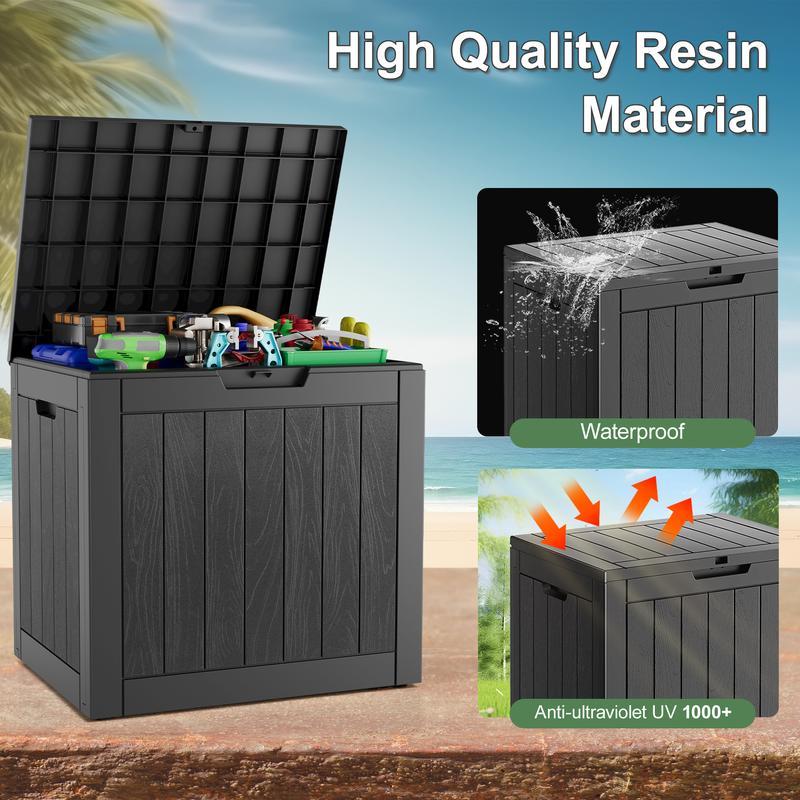 Outdoor storage box and patio side table