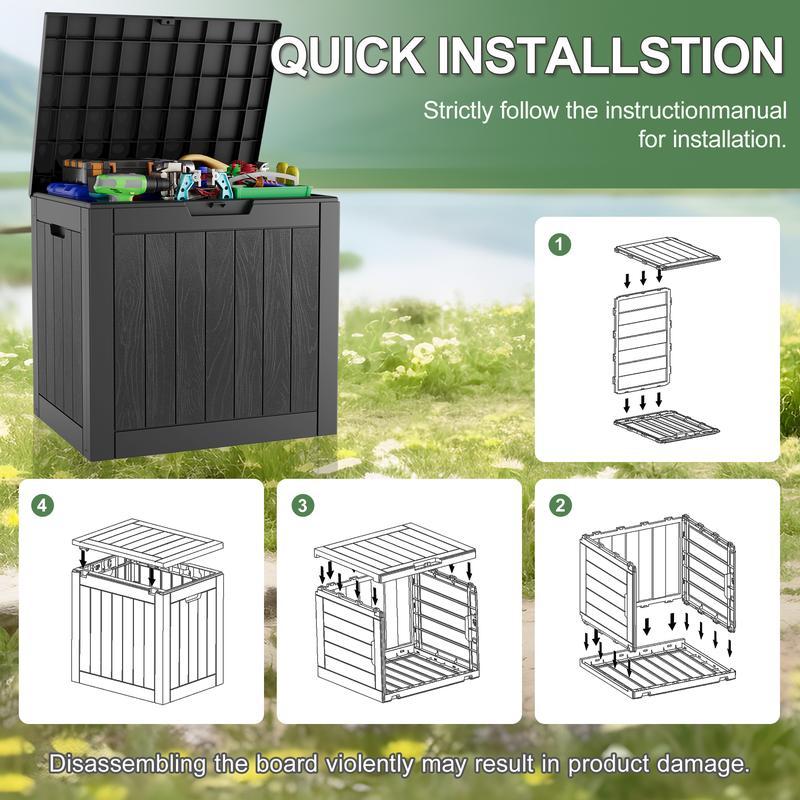 Outdoor storage box and patio side table