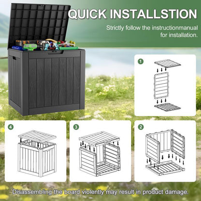 Outdoor storage box and patio side table