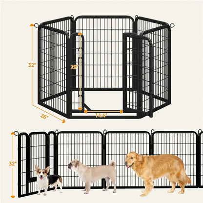 [Heavy Duty] Dog Playpen6/8/12/16 Panels Metal Pet Playpen