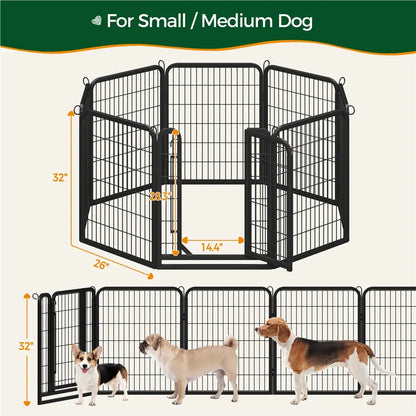 [Heavy Duty] Dog Playpen6/8/12/16 Panels Metal Pet Playpen