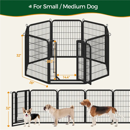[Heavy Duty] Dog Playpen6/8/12/16 Panels Metal Pet Playpen
