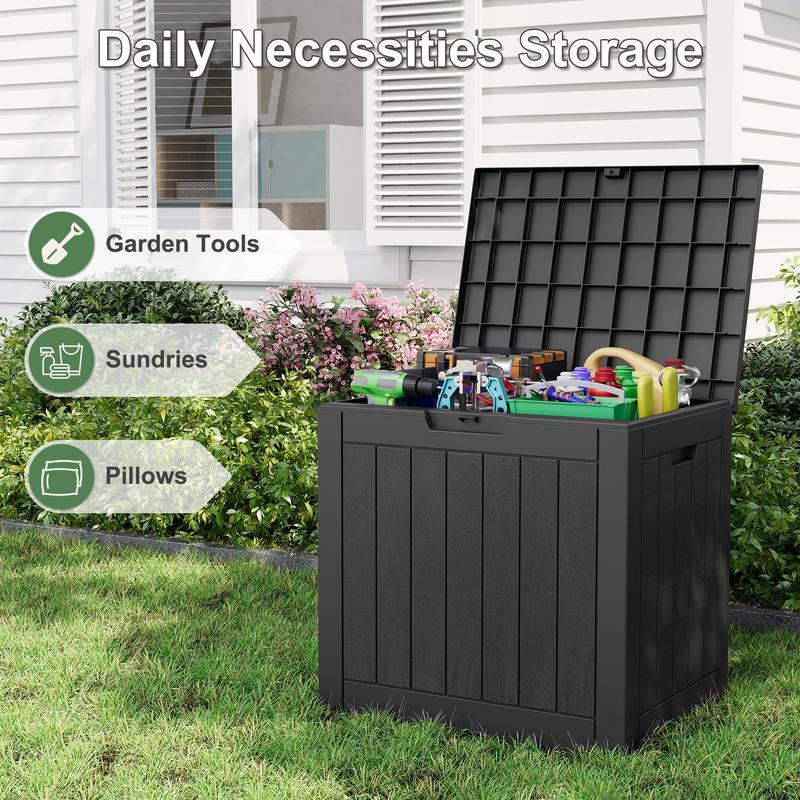 Outdoor storage box and patio side table
